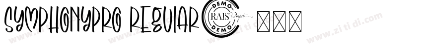 SymphonyPro Regular字体转换